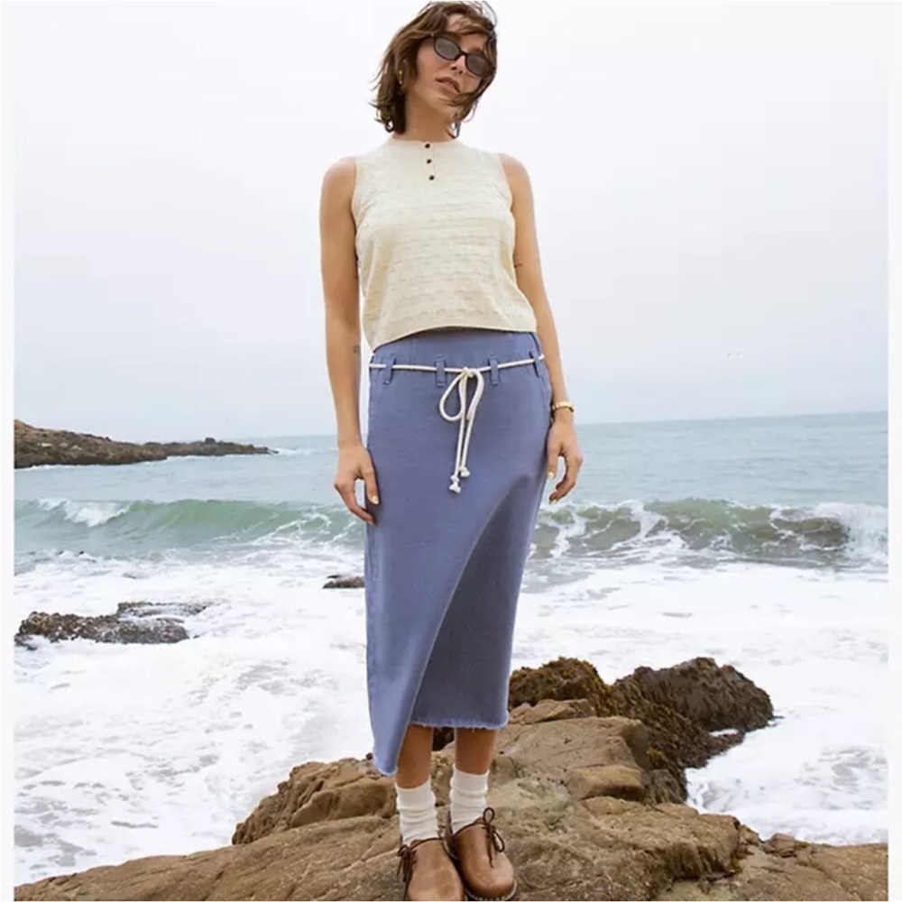 LEVI'S® X EMMA CHAMBERLAIN MIDI SKIRT Denim Size XL - Picture 2 of 15